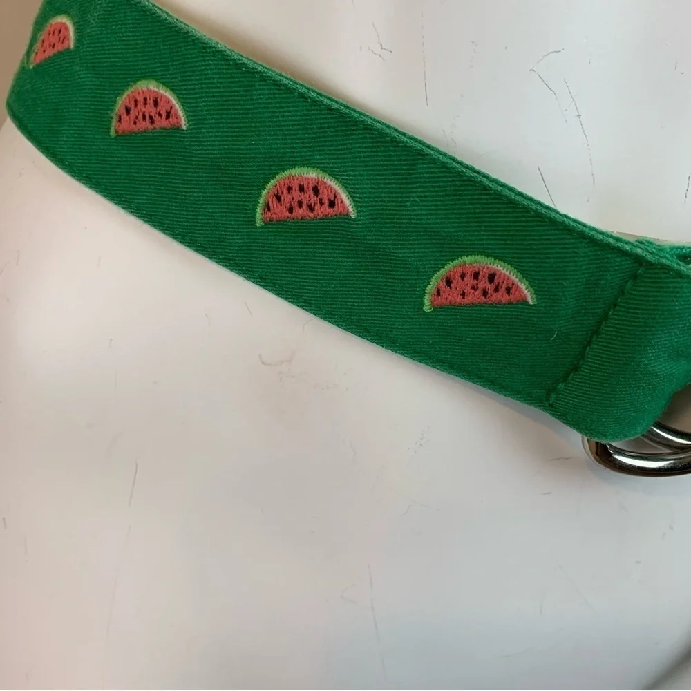 J Crew Watermelon D-Ring Fabric Belt- S/M